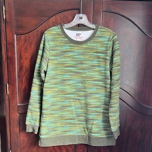 Women’s Lands’ End Serious Sweats Space Dyed Tunic Top Size Medium 10-12